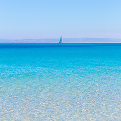 Image showing Pelosa beach, Sardinia, Italy.