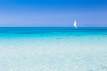 Image showing Pelosa beach, Sardinia, Italy.