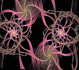Image showing Abstract fractal pattern in soft pink and colours.