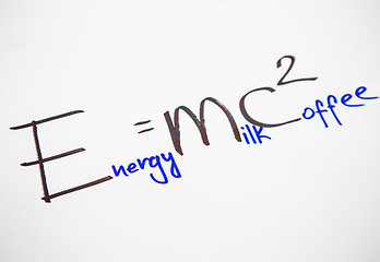 Image showing Handwriting formula coffee. 