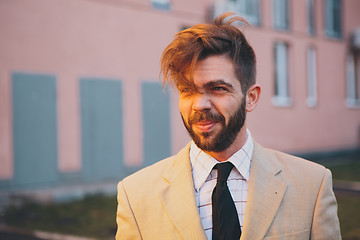 Image showing young man posing in the street