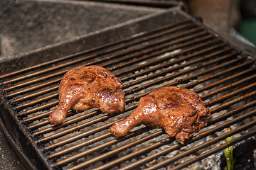 Image showing grilled duck legs