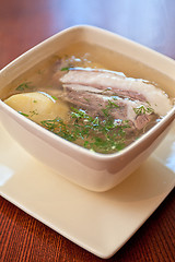 Image showing soup with lamb meat