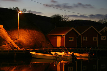 Image showing Boats in the evening