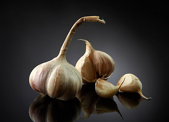 Image showing garlic on black background