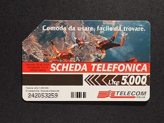 Image showing Italian phone card