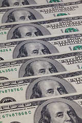 Image showing Detail of the same pattern of dollar bills 