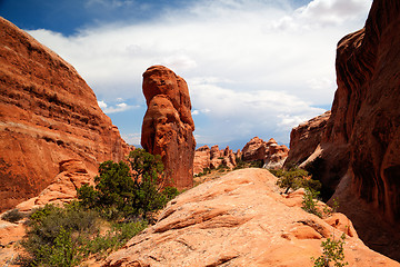 Image showing Beautiful rock formations in Arches National Park, Utah, USA