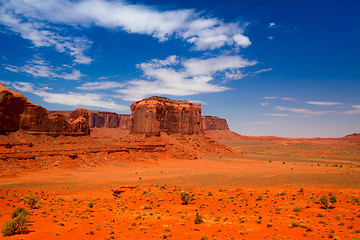 Image showing Iconic peaks of rock formations in the Navajo Park of Monument V