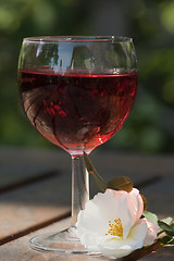 Image showing glass of red wine