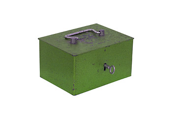 Image showing Green moneybox isolated