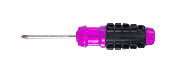 Image showing Modern screwdriver isolated on a white background