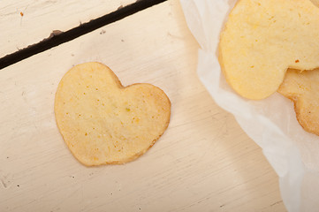 Image showing heart shaped shortbread valentine cookies