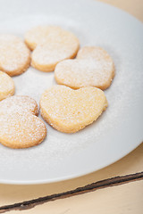 Image showing heart shaped shortbread valentine cookies