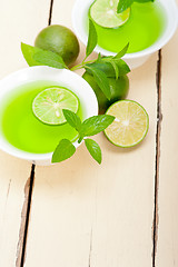 Image showing mint infusion tea tisane with lime