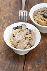 Image showing Italian spaghetti pasta and mushrooms