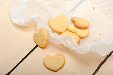 Image showing heart shaped shortbread valentine cookies