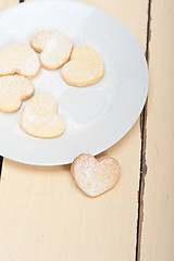 Image showing heart shaped shortbread valentine cookies