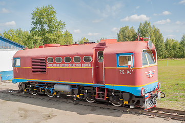 Image showing Tu2-143 locomotive on Children railroad. Russia