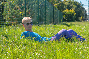 Image showing Handsome man in the park