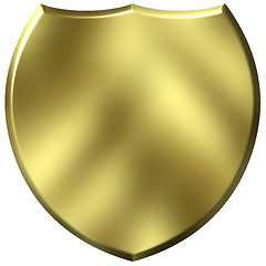 Image showing 3D Golden Shield