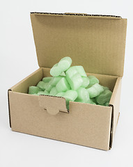 Image showing packaging box with green foam