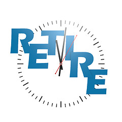 Image showing Retire word with clock