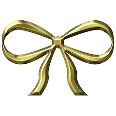 Image showing 3D Golden Bow