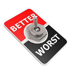 Image showing Worst better toggle switch