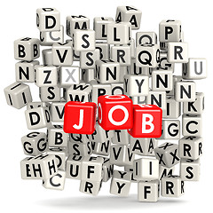 Image showing Job with puzzle background