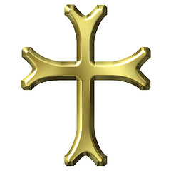 Image showing 3D Golden Cross