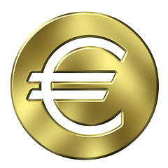 Image showing 3D Golden Euro Currency