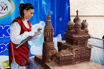 Image showing PETROZAVODSK, RUSSIA – JUNE 16, 2010: Pastry Chocolate Factory