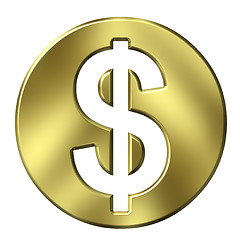 Image showing 3D Golden Dollar Currency