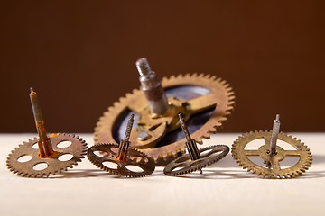 Image showing Old gears on table