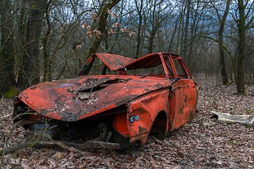 Image showing Abandoned old cars