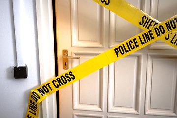 Image showing Yellow Plastic Crime Scene