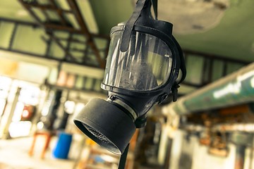 Image showing Gasmask hanging from cieling