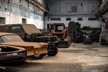 Image showing Abandoned old cars