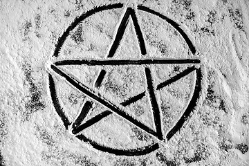 Image showing Pentagram closeup photo