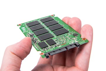 Image showing Opened solid state drive closeup