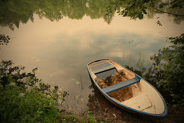 Image showing landscape with boat