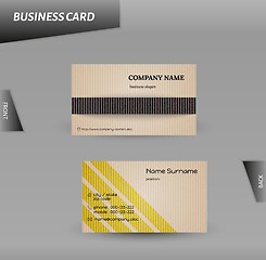 Image showing modern design cardboard business card vector template
