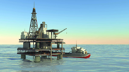 Image showing Oil rig  platform