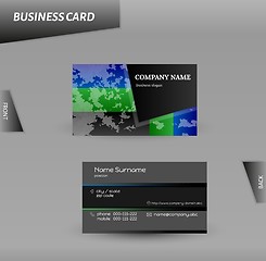 Image showing modern design business card vector template