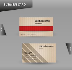 Image showing modern design cardboard business card vector template