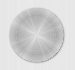 Image showing rounded brushed metal plate