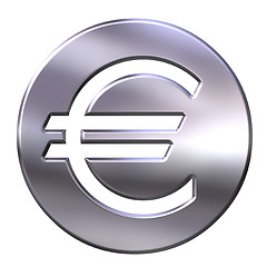 Image showing 3D Silver Euro Currency