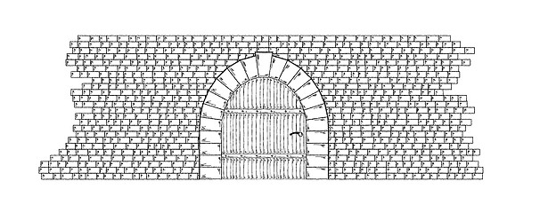 Image showing stone wall and door