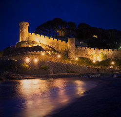 Image showing Tossa de Mar, Catalonia, Spain, 18.06.2013, ancient fortress Vil